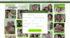 Desktop Screenshot of greensingles.com